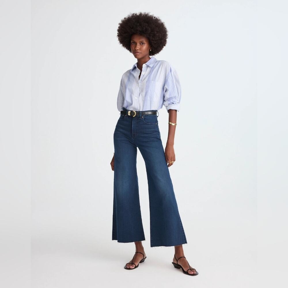 Madewell - Flared Wide-Leg Stretch Crop Jeans - Size 30